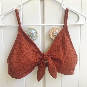 Target orange/ burgundy leopard print bikini set